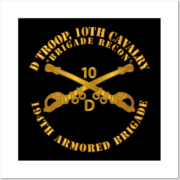 D Troop 10th Cav Regt  - 194th Ar Bde - Bde Recon w Cav Br Wall Art by twix123844